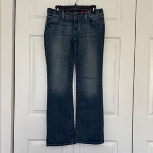 Classic Low-Rise Bootcut Women Jeans - Blue